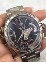 Swiss Replica Tag Heuer Carrera Calibre 36 Fiyat Watch: SS Black Chronograph Watch